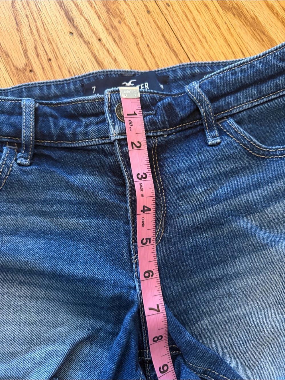 Hollister Y2K Low Rise Midi Short Distressed Vintage Stretch 28/7- Grunge - Picture 10 of 13
